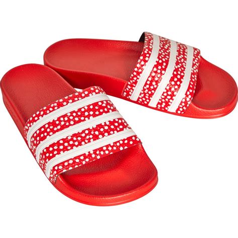 adidas slippers rood geen verzending|adidas 3 strips dames.